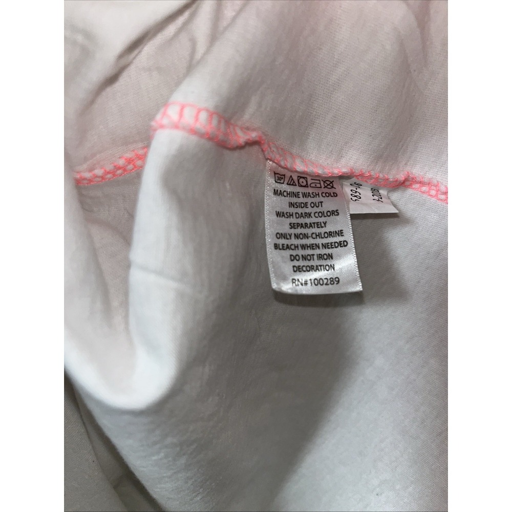 Maine Women's Baseball Style Shirt XS Pink White Beach Pool Athletic Oversized - Picture 4 of 5